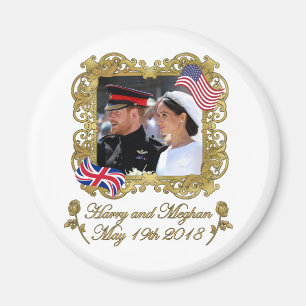 Prince Harry och Meghan Markle kungligt bröllop Magnet