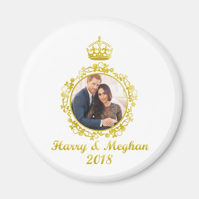 Prince Harry och Meghan Markle Magnet (Framsidan)