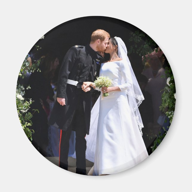 Prince Harry och Meghan Markle Royal Bröllop Magnet (Framsidan)