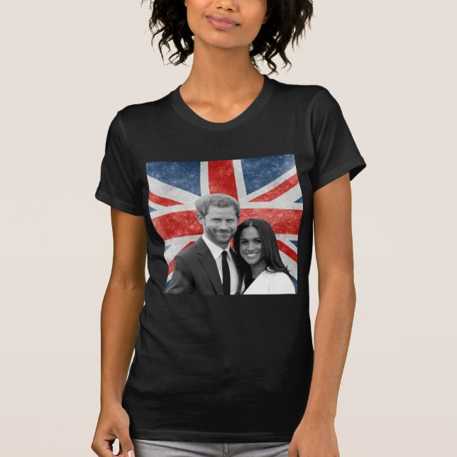 Prince Harry och Meghan Markle T Shirt (Framsida)