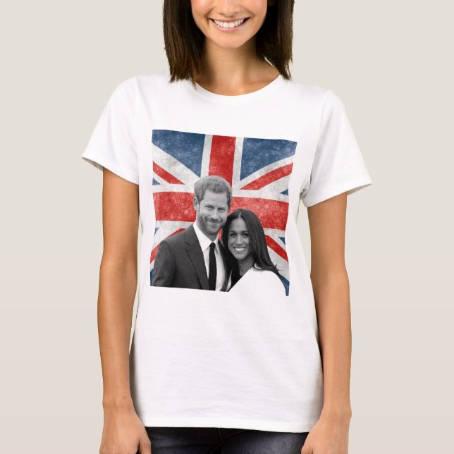 Prince Harry och Meghan Markle T Shirt (Framsida)