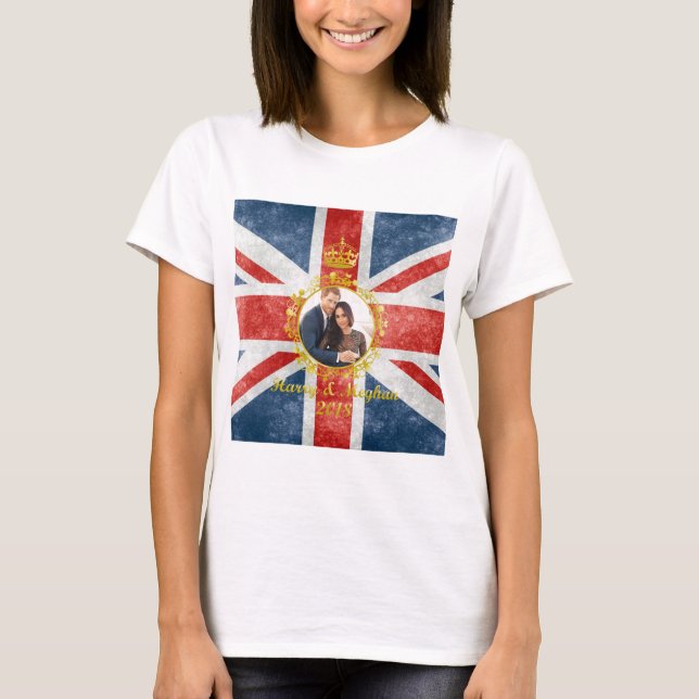 Prince Harry och Meghan Markle T Shirt (Framsida)