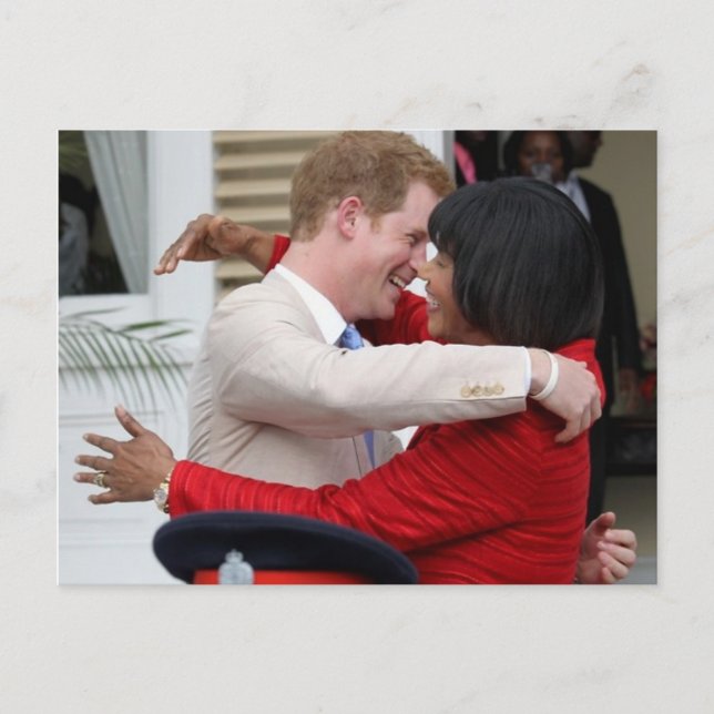 Prince Harry & PM Portia Simpson Miller Postcard Vykort (Framsida)