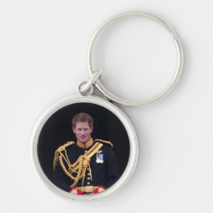 Prince Harry Rund Silverfärgad Nyckelring