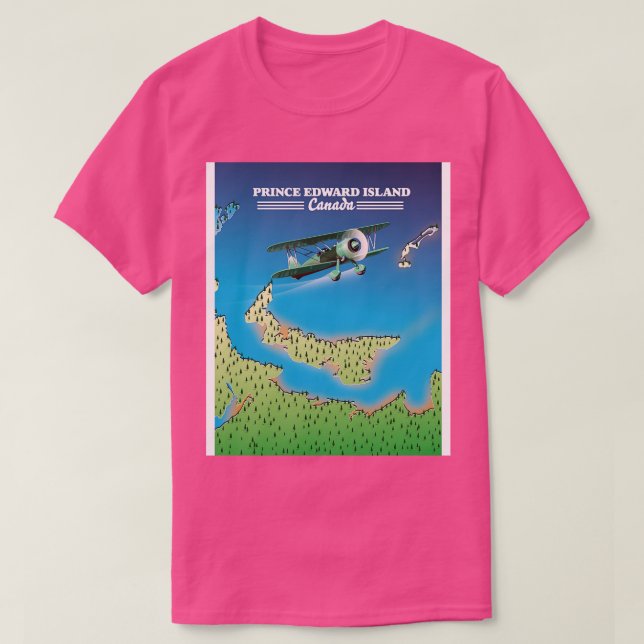 Prince Island Kanada vacker karta T Shirt (Design framsida)