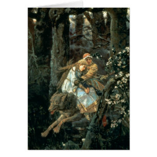Prince Ivan på grå färgvargen, 1889 Hälsningskort