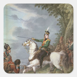 Prince Jozef Antoni Poniatowski 1809-13 Fyrkantigt Klistermärke