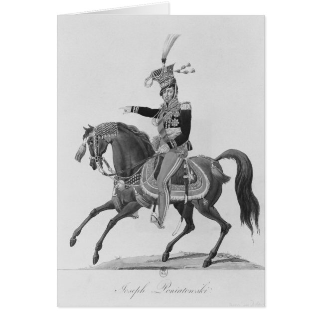 Prince Jozef Antoni Poniatowski Hälsningskort (Framsidan)