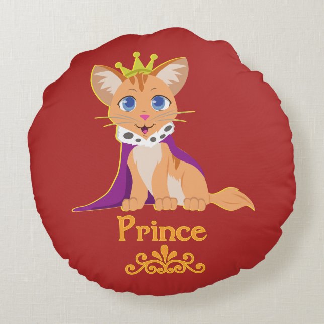 Prince Kitten Rund Kudde (Baksidan)