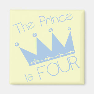 Prince Krona 4e födelsedagen Tshirts och presenter Magnet