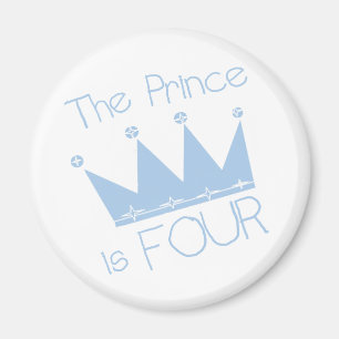 Prince Krona 4e födelsedagen Tshirts och presenter Magnet