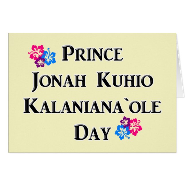 Prince Kūhiō Day (Hawaii) OBS Kort (Framsidan Horizontal)
