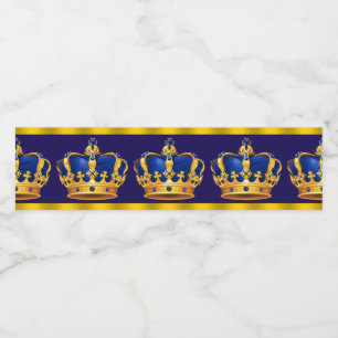 Prince Kung Krona Vattenflaska-etiketter Vattenflaskor Etikett