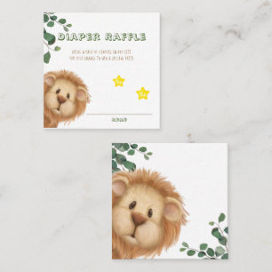 Prince Lejon Golden Krona Diaper Raffle Baby Showe Fyrkantigt Visitkort
