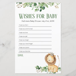 Prince Lejon Grey Blommigt Önskemål för Baby