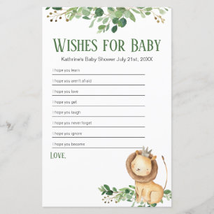 Prince Lejon Grey Blommigt Önskemål för Baby