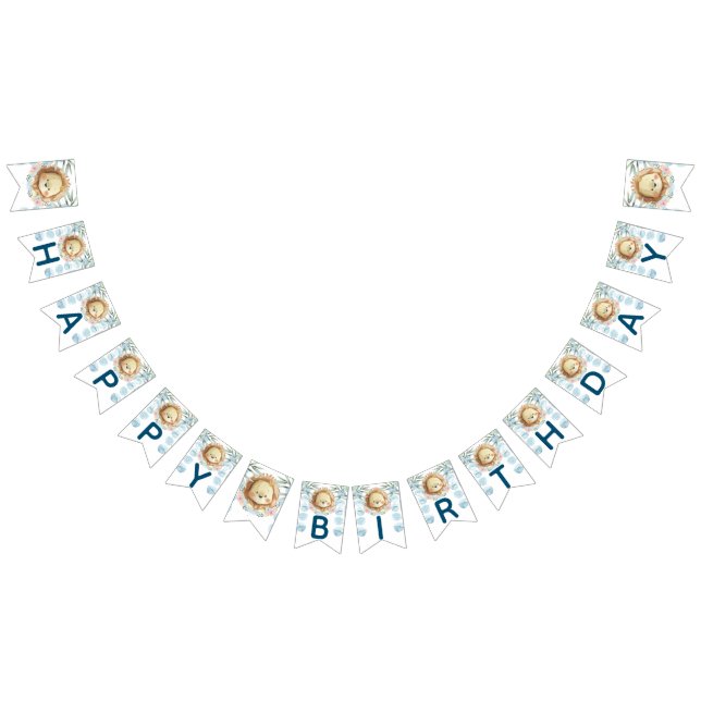 Prince Lejon Jungle Grattis på födelsedagen Vimplar (Alla)