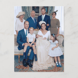 Prince Louis christening juli 2018 stilized Vykort