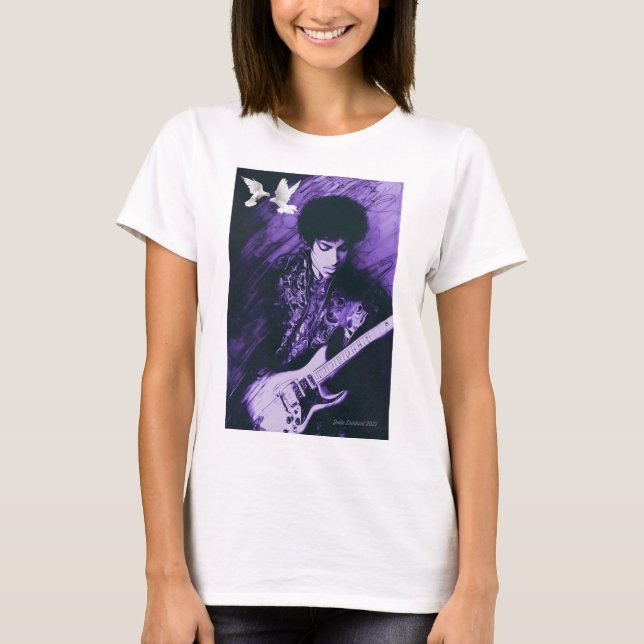 Prince med Doves Digital Art Tshirt av Julie T Shirt (Framsida)