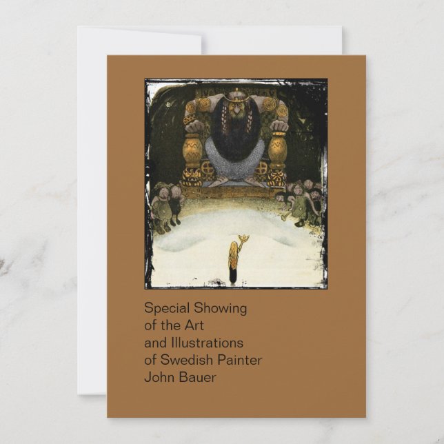 Prince med Troll Kung Inbjudningar (Framsida)