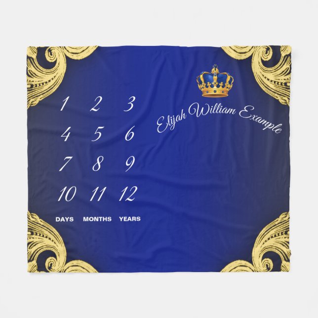 Prince Milestone Blanket Fleecefilt (Framsidan (Horisontell))