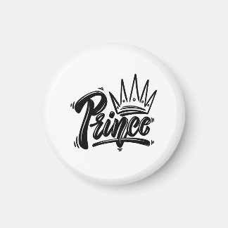 Prince Namn med Krona tshirt Magnet
