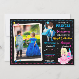 Prince och Princess-födelsedagsinbjudan med foto Inbjudningar