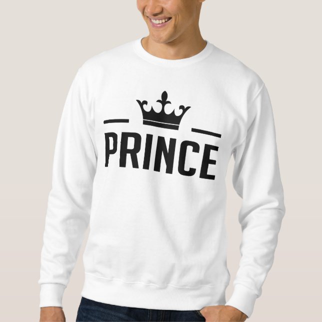 Prince och Princess Shirts Lång Ärmad Tröja (Framsida)
