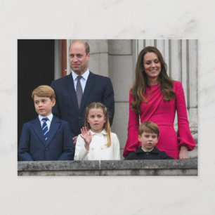 Prince och prinsessan av Wales med sina barn Vykort