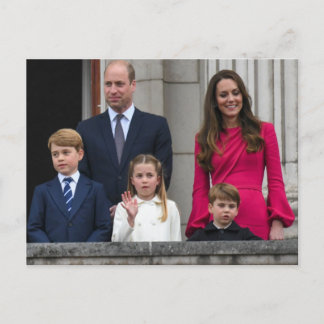 Prince och prinsessan av Wales med sina barn Vykort