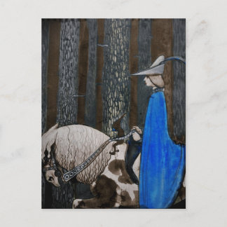 Prince och Tomte (Gnome) i skogen Vykort