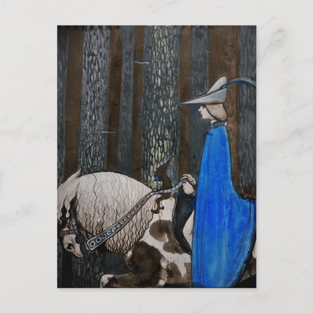 Prince och Tomte (Gnome) i skogen Vykort (Framsida)