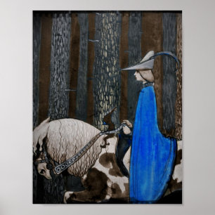 Prince- och Tomten ritt till och med skogen Poster