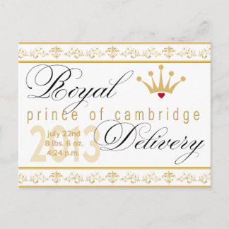Prince of Cambridge Souvenir Post Card Vykort