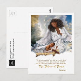 Prince of Peace Angel and Baby Jesus jul Vykort