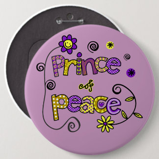 Prince of Peace I Doodles I Lila I 6x6 Button Knapp