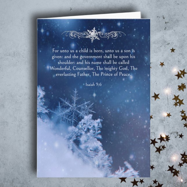 Prince of Peace Jesus Kristus Bible Verse jul Kort (Skapare uppladdad)