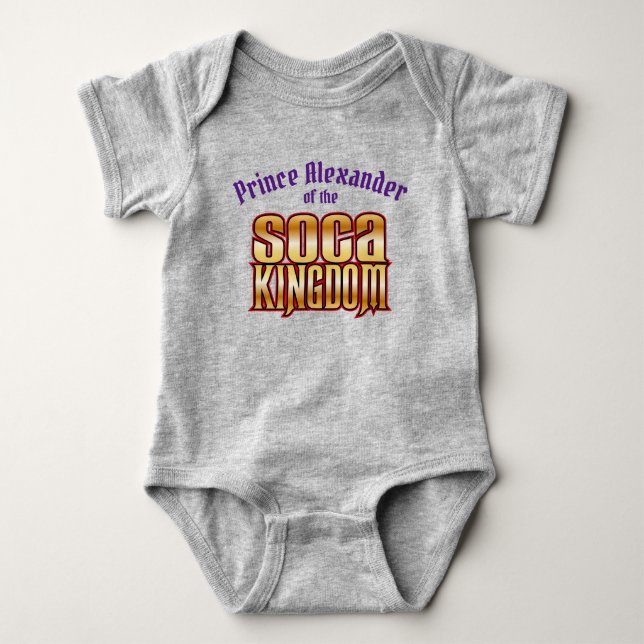 Prince of the Soca Kingdom with Child's Namn Tee Shirt (Framsida)