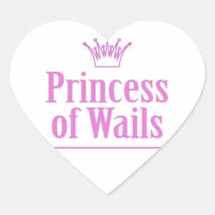 Prince of Wails/Princess of Wails v2 Hjärtformat Klistermärke