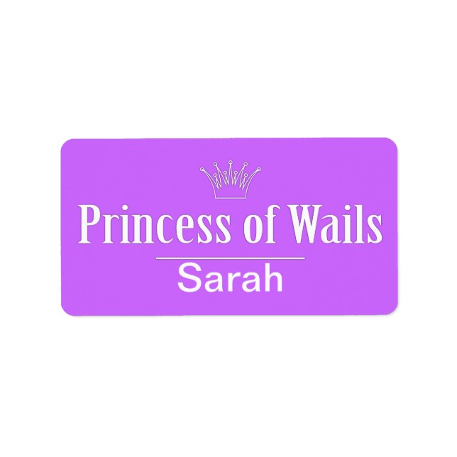 Prince of Wails / Princess of Wails (Wales) Adressetikett (Framsidan)