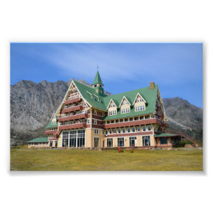 Prince of Wales Hotel Waterton Sjöar nationalpark Fototryck