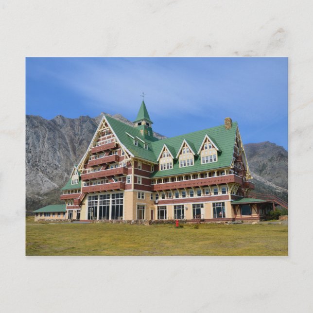 Prince of Wales Hotel Waterton Sjöar nationalpark Vykort (Framsida)