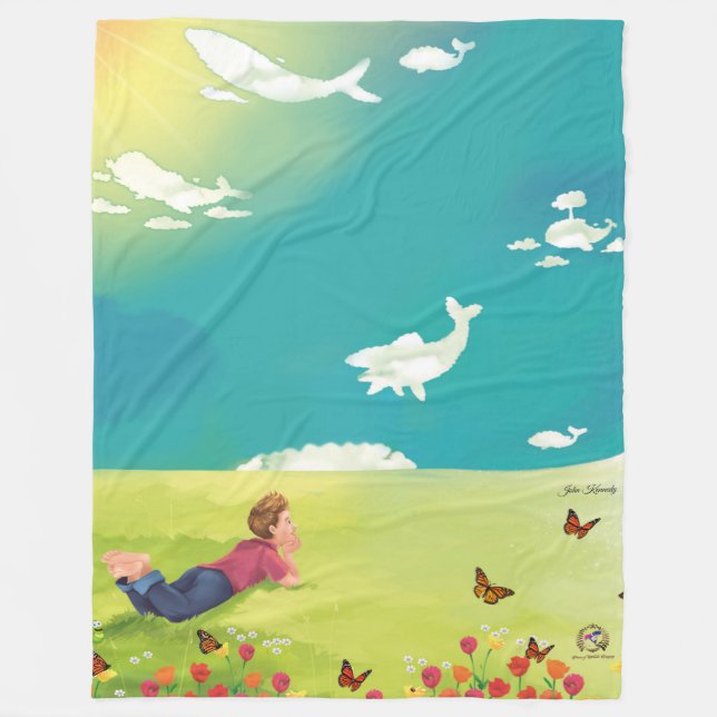 PRINCE OF WHALES WHALE WATCHING Fleece Blanket (Framsidan)