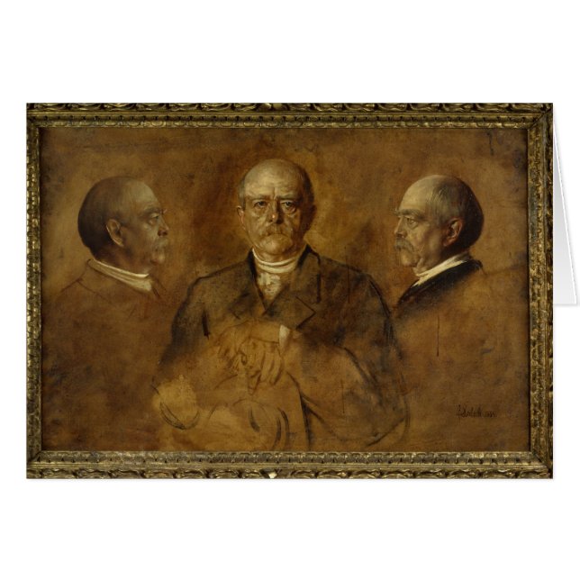 Prince Otto Von Bismarck 1884 Hälsningskort (Framsidan Horizontal)