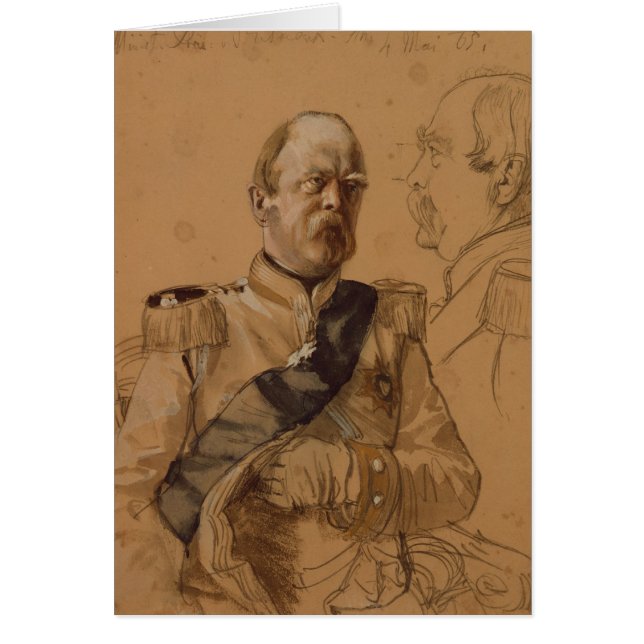 Prince Otto Von Bismarck Hälsningskort (Framsidan)