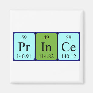 Prince Periodisk magnet bord namn