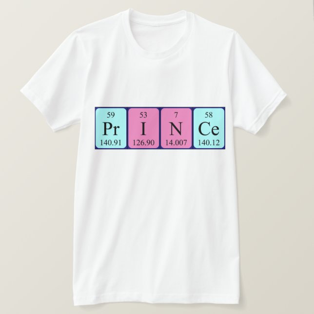 Prince Periodisk skjorta bord namn T Shirt (Design framsida)