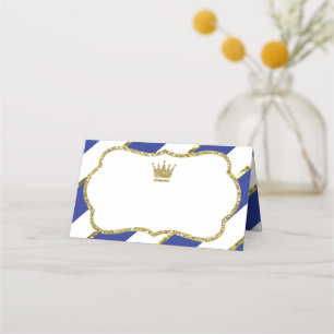 Prince Place Cards, Food Cards, Faux Guld Placeringskort