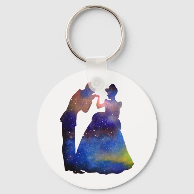 Prince Princess kärlek 5,7 cm Basic Button Nyckelr Nyckelring (Framsida)