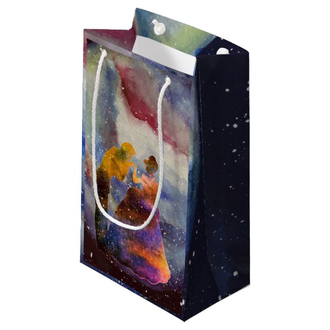 Prince Princess Watercolor Art Art Gift Bag (Framsidan Vinklad)